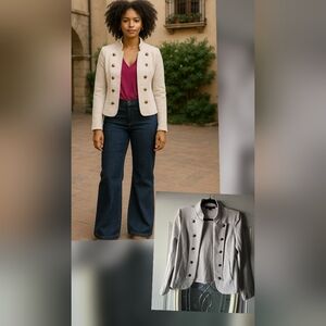 Tommy Hilfiger Striped Military-Style Jacket – Women’s Medium